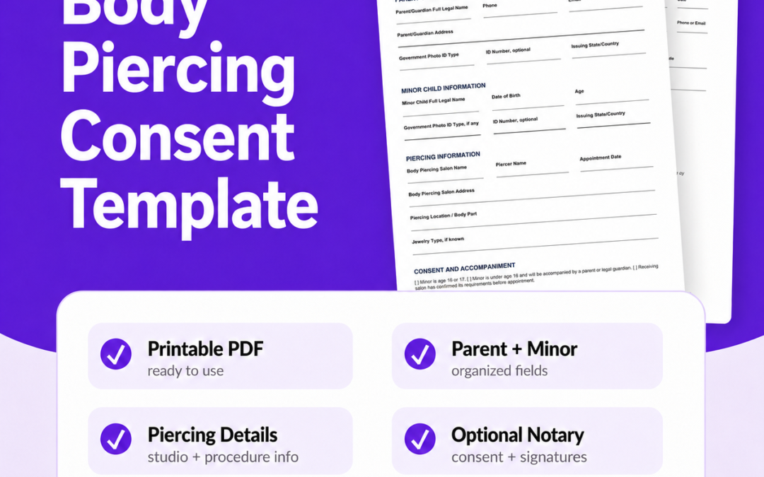 Minor Body Piercing Consent
