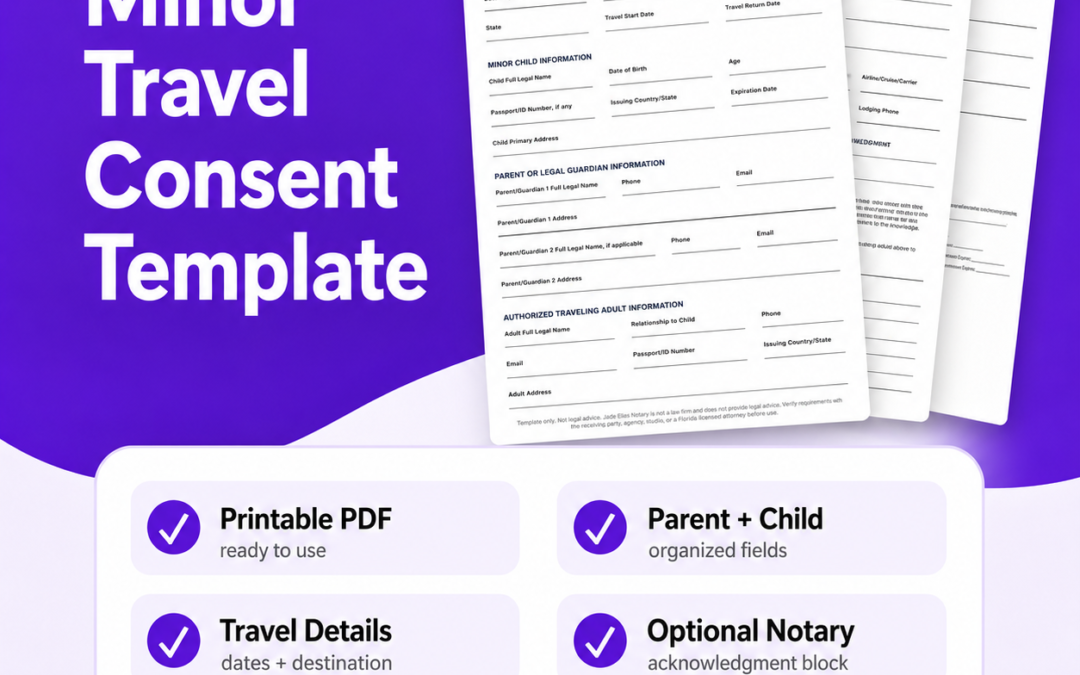 Minor Travel Consent