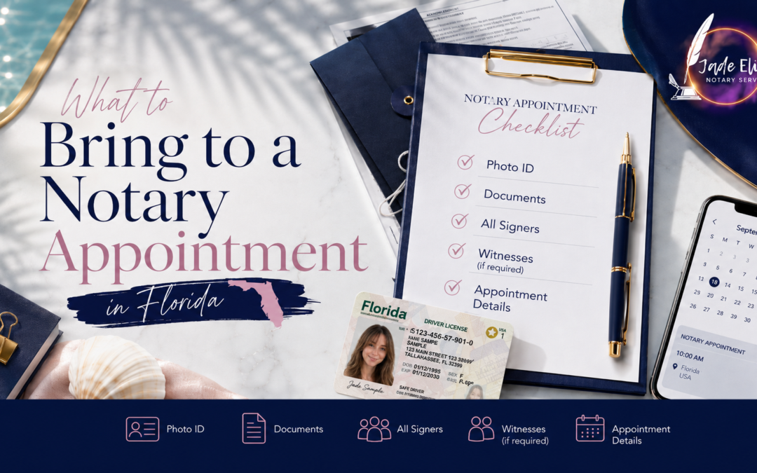 What to Bring to a Notary Appointment in Florida | Cape Coral Notary Tips